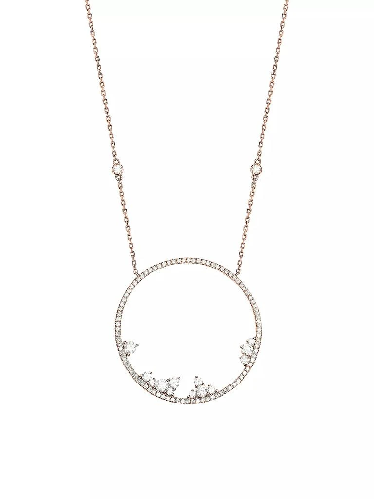DJULA Fairytale 18K Rose Gold & Diamond Circle Pendant Necklace 1