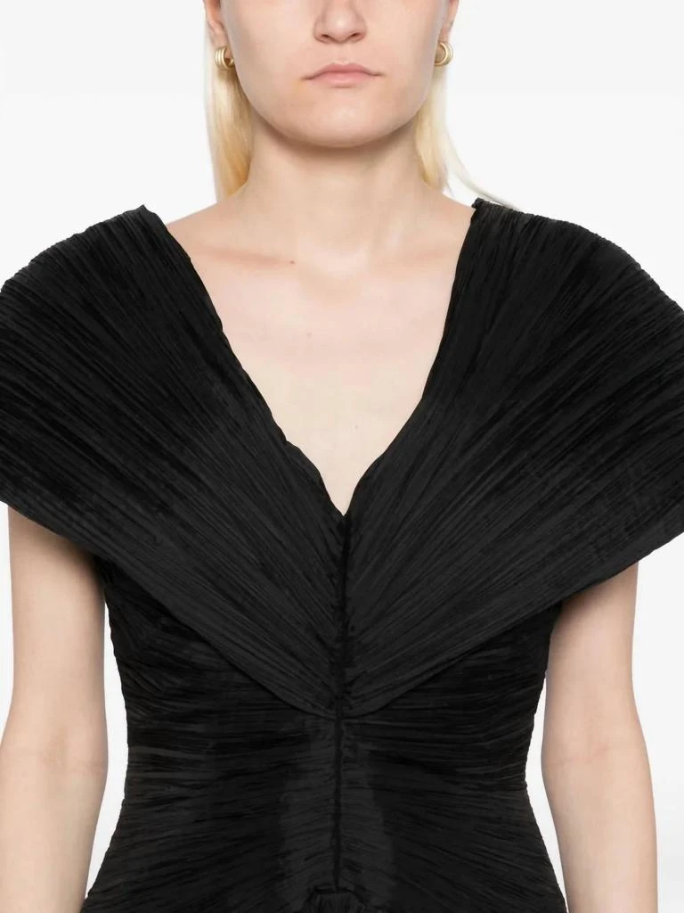 knee length dresses for ladies Black Shimmer Plisse Frill Mini Dress main image 0