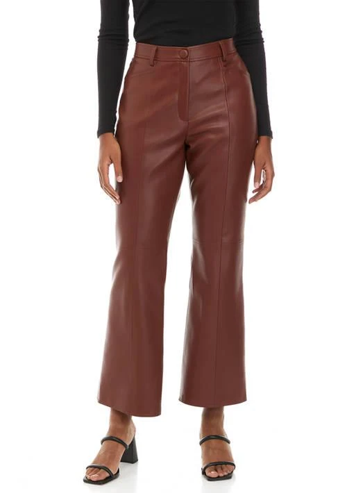 Biltmore® Womens Faux Leather Ankle Pants 1