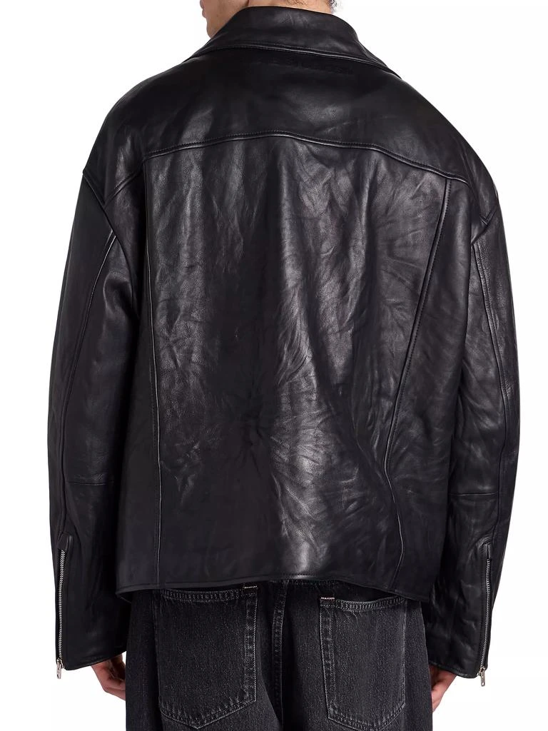 Acne Studios Distressed Leather Biker Jacket 5