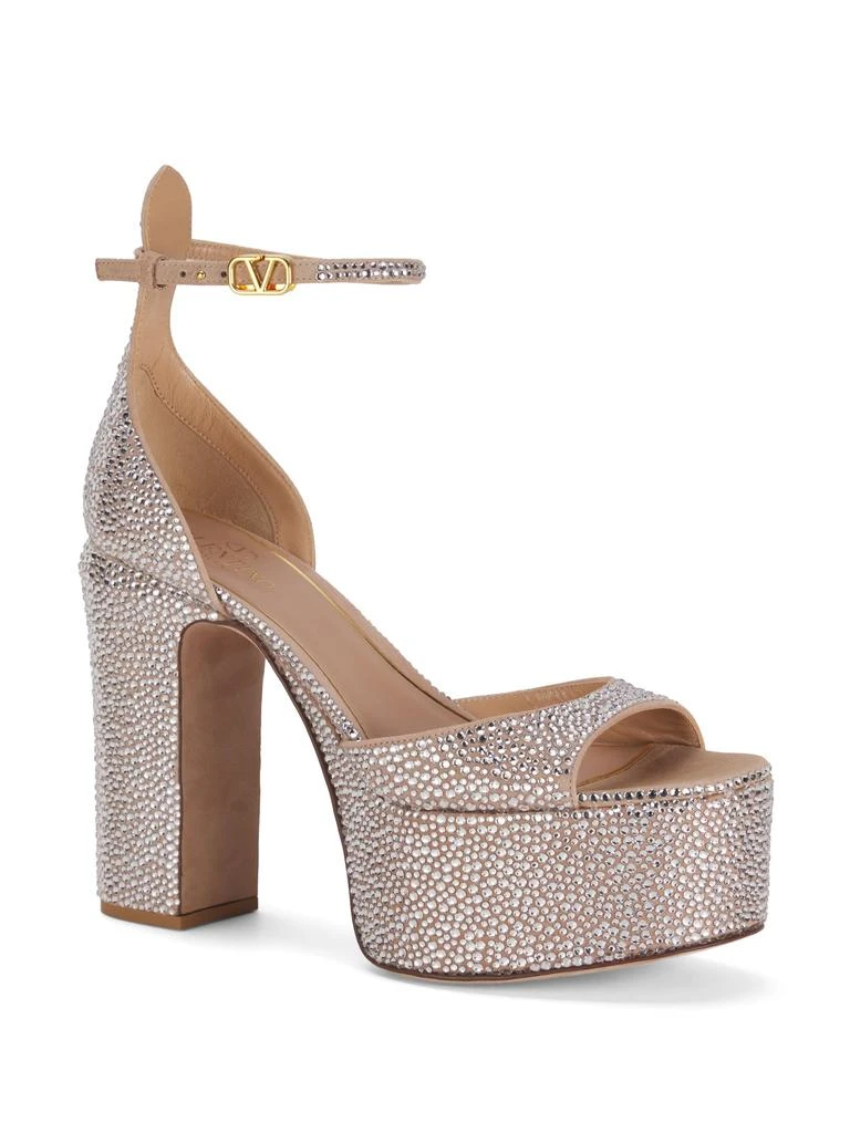 Valentino Tan-Go 120MM Crystal-Embellished Leather Platform Sandals 2