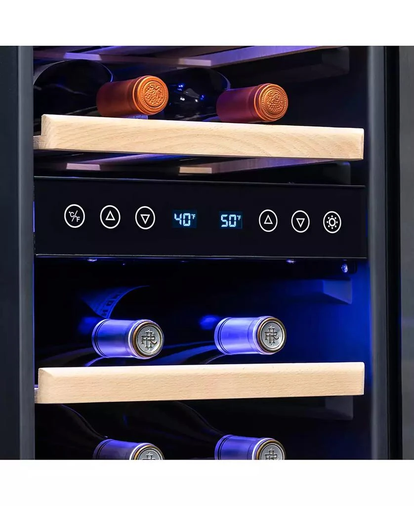 Newair Freestanding 28 Bottle Dual Zone Compressor Wine Fridge in ...