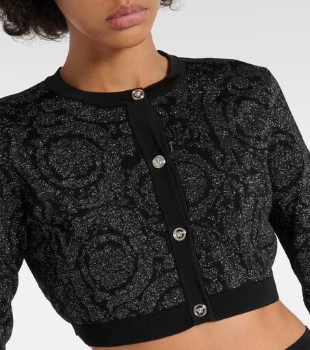 Versace Barocco cropped cardigan 4