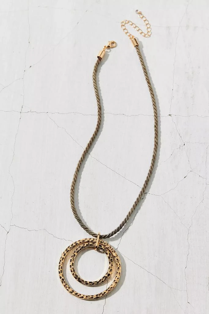 Urban Outfitters Ravello Ring Pendant Cord Necklace 2