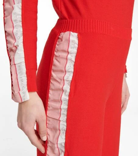 Stella McCartney Silk-trimmed wool sweatpants 5