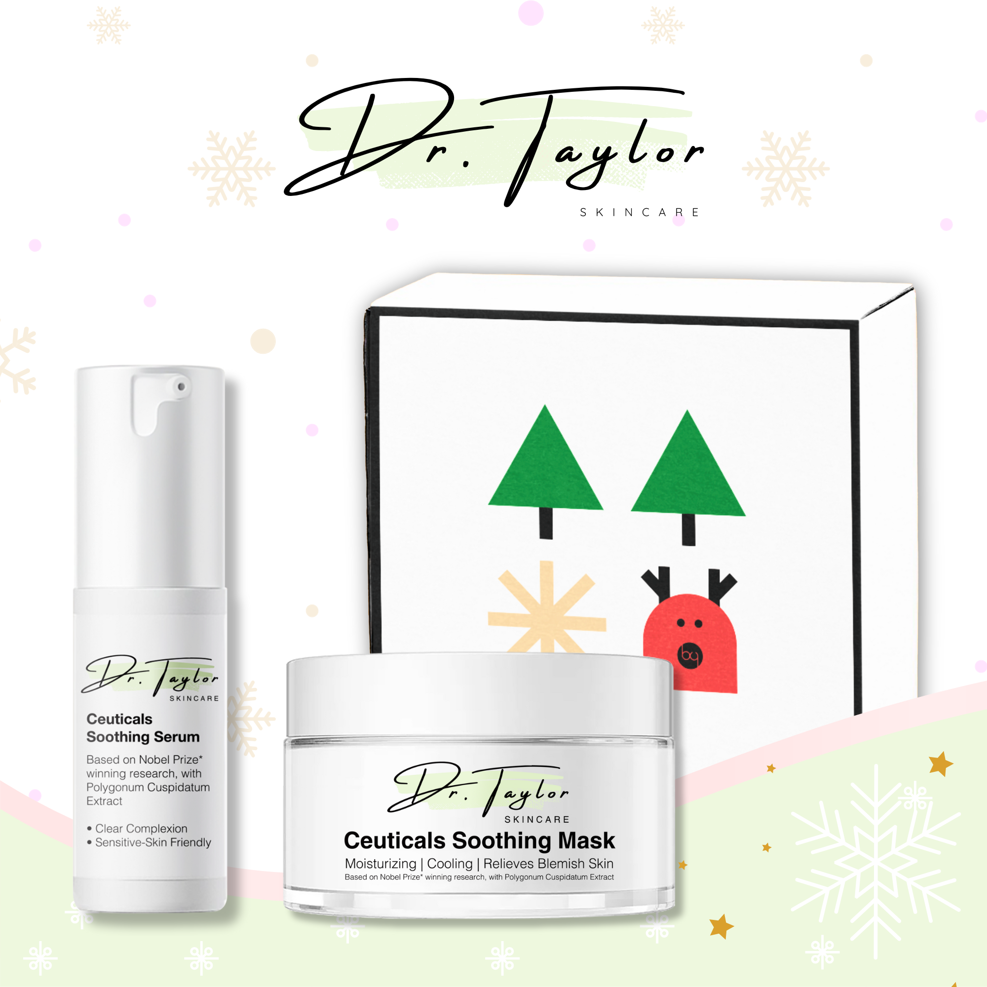 Dr. Taylor 【Repair Deal】 Dr. Taylor Ceuticals Winter Soothing Duo.  Serum 30ml+ Mask 100g, Skin Repair, blemish relief, Redness reduction, Sensitive-skin friendly