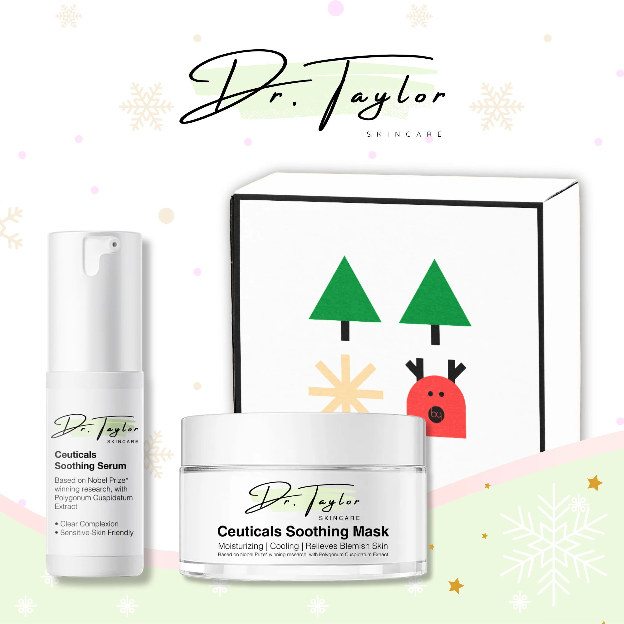 Dr.Taylor 【Repair Deal】 Dr. Taylor Ceuticals Winter Soothing Duo.  Serum 30ml+ Mask 100g, Skin Repair, blemish relief, Redness reduction, Sensitive-skin friendly 1