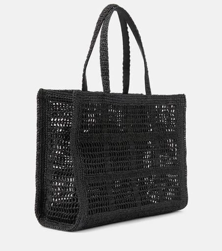Tory Burch Ella Large crochet raffia tote bag 4