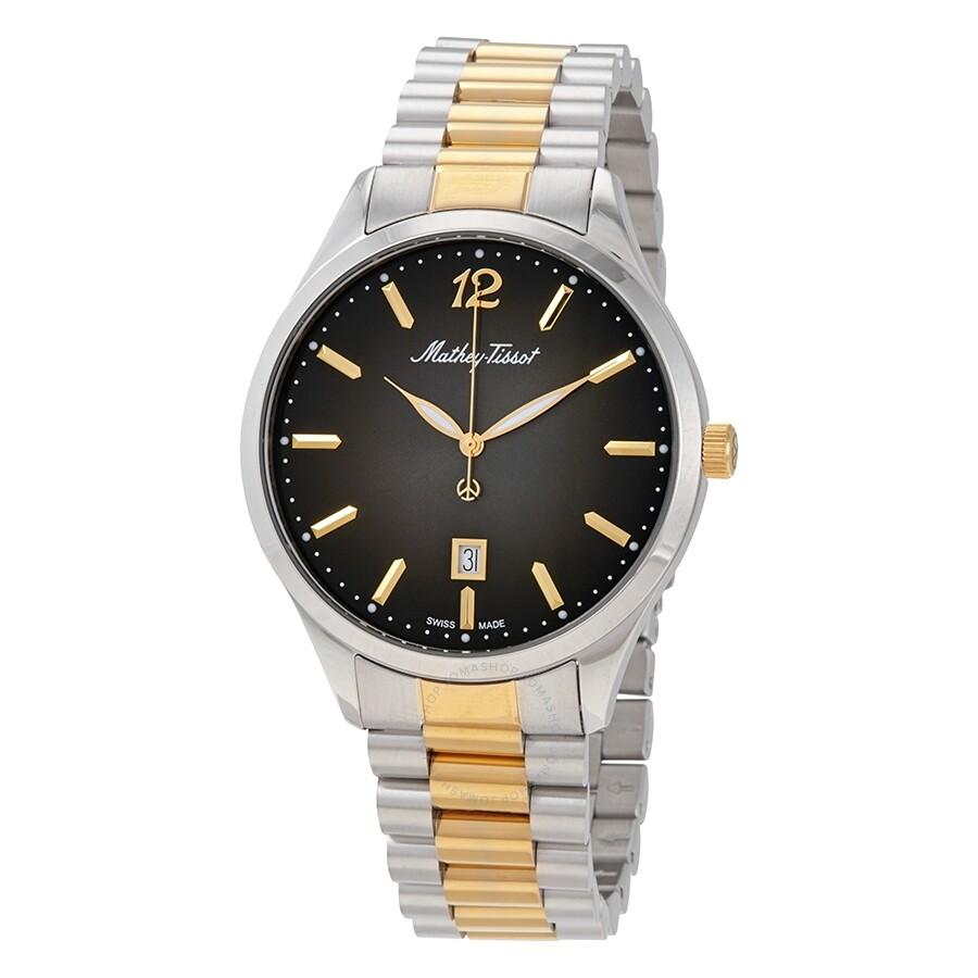 Mathey-Tissot Urban Quartz Black Dial Two-tone Men's Watch H411MBN