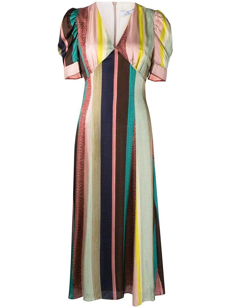Paul Smith artist stripe-pattern long dress - women -  -  - Multicolour