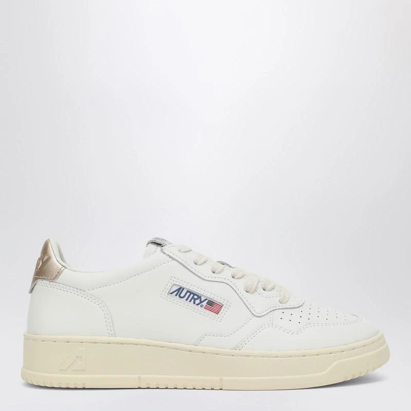 Autry Medalist white/gold leather trainer 1