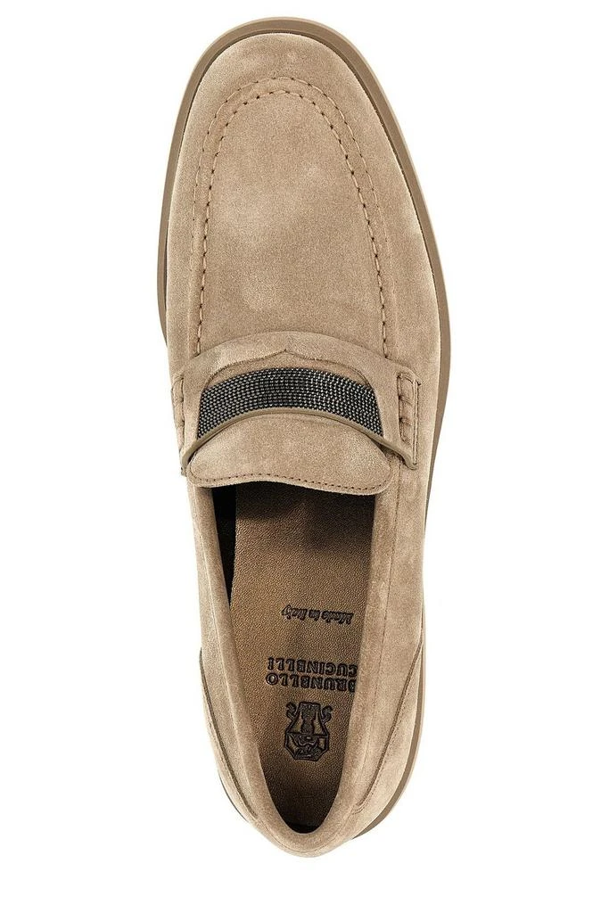 Brunello Cucinelli Brunello Cucinelli Embellished Almond Toe Loafers 4