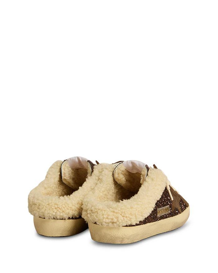 Golden Goose Women's Super-Star Glitter Shearling Mule Sneakers 3