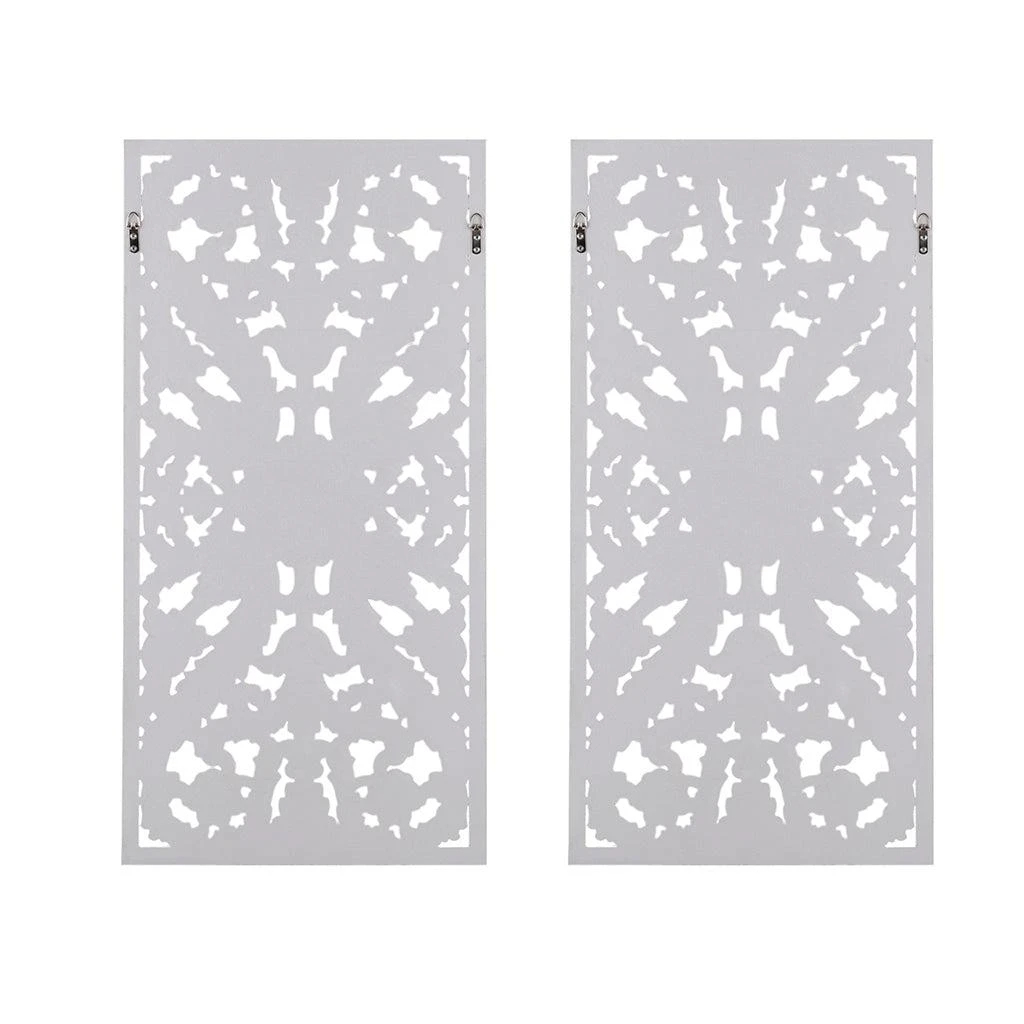 Streamdale Furniture Streamdale Botanical Panel Distressed Carved Wood 2-Piece Wall Decor Set 6