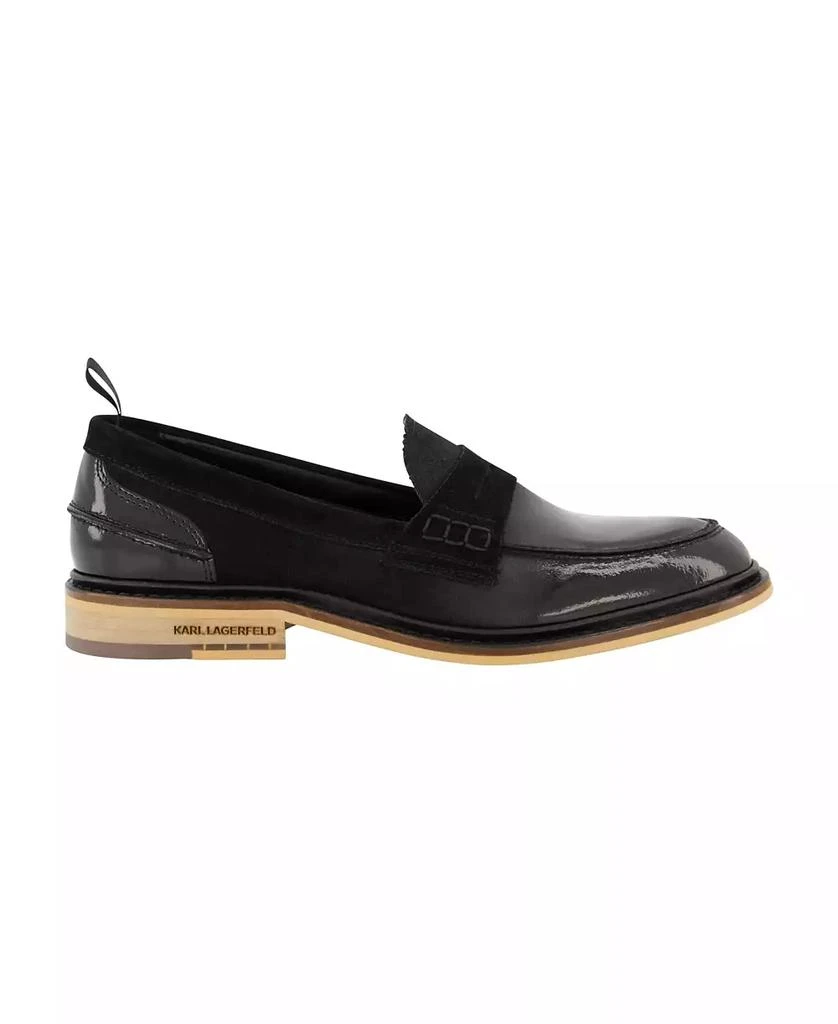 Karl Lagerfeld Paris Men's White Label Suede Penny Loafers 2