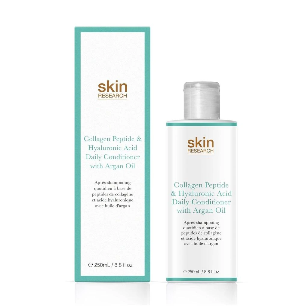 Skin Research Collagen Peptide & Hyaluronic Acid Daily Conditioner with Argan Oil 250ml Twin Value Savings Pack 2