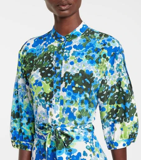 Stella McCartney Olivia floral silk shirt midi dress 4