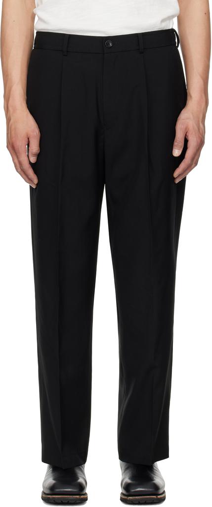 n.hoolywood Black Wide Tapered Easy Trousers
