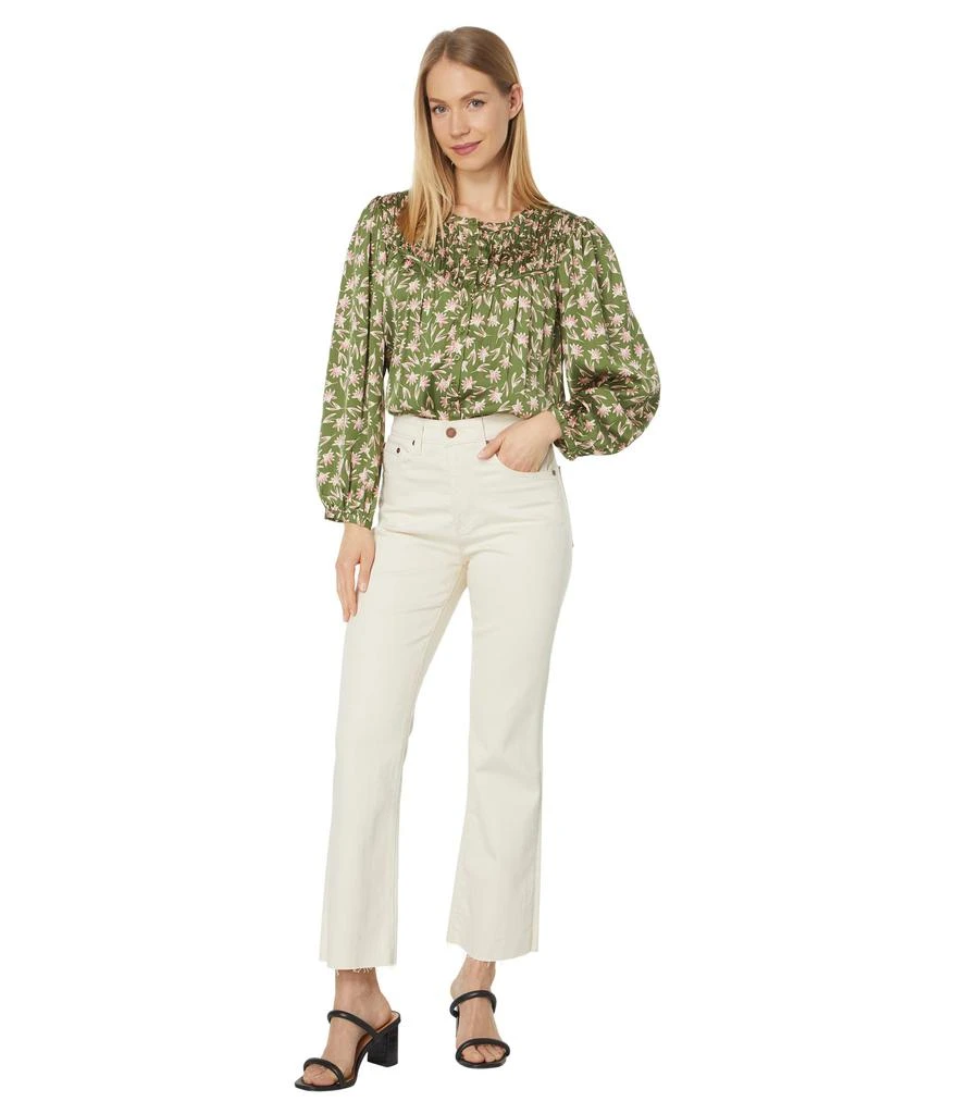 AG Saige Wide Leg Crop High-Rise Fit in Modern White 4