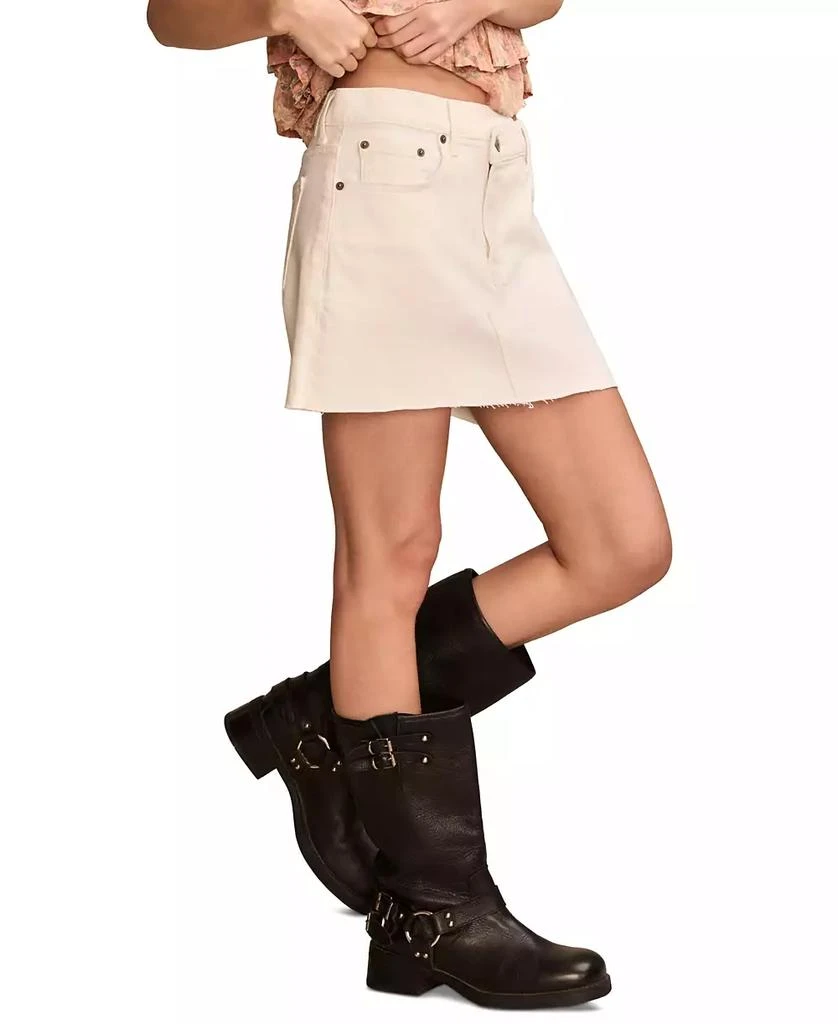 Lucky Brand Women's Crossover Cutoff Denim Mini Skirt 3