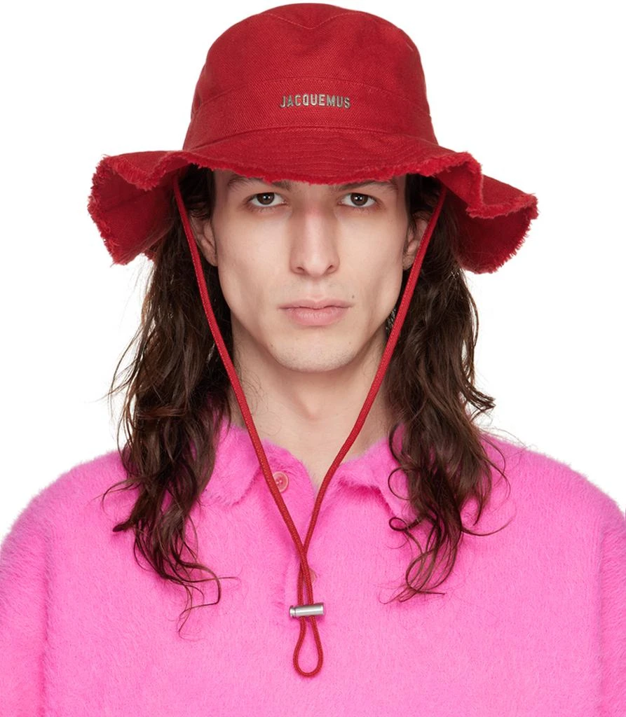 Jacquemus Red 'Le Bob Artichaut' Bucket Hat 1