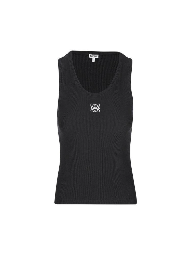 Loewe Loewe Anagram Logo Embroidered Ribbed Tank Top 1