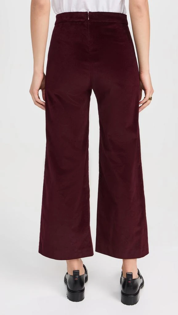 FRAME Cropped Velvet Wide Leg Trousers 2