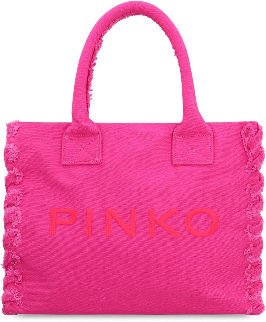 PINKO Pinko Beach Shopper Canvas Tote Bag