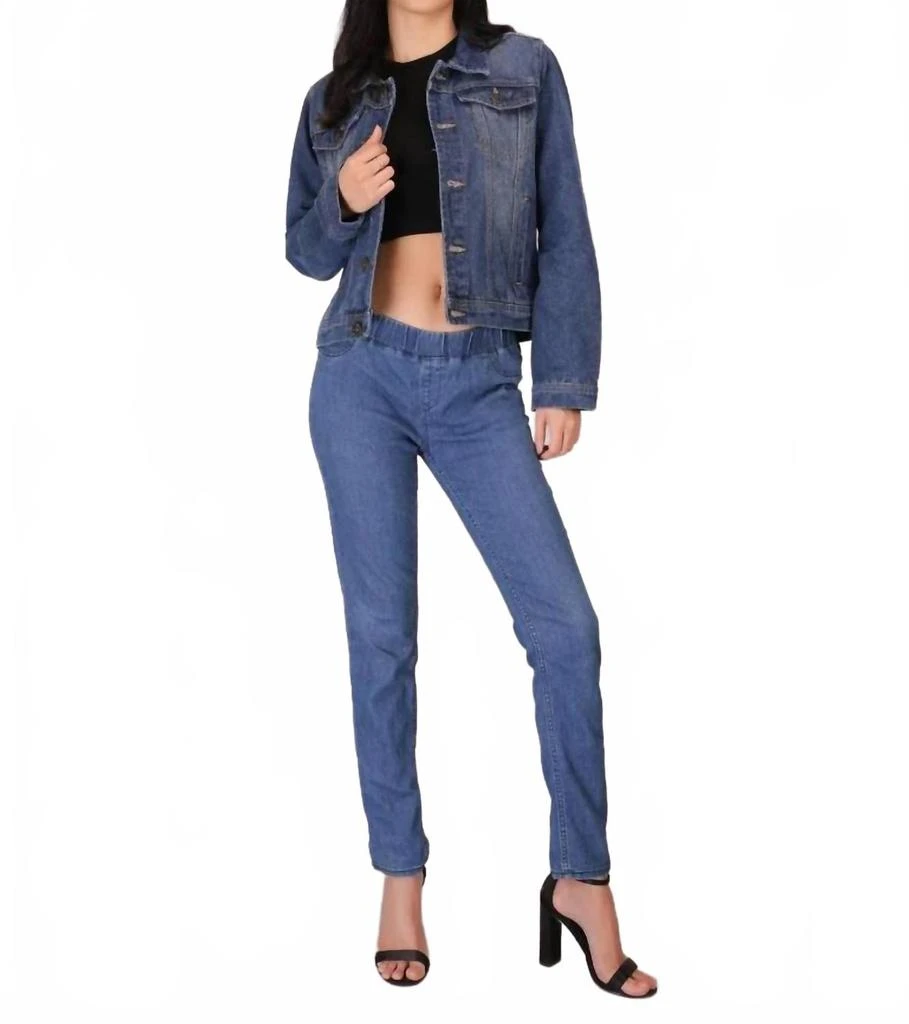 Pearls 
Camo Beaded Georgia Jacket In Denim