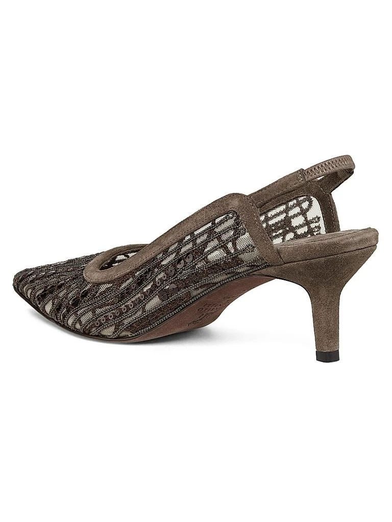 Brunello Cucinelli 50MM Mesh Slingback Pumps 3