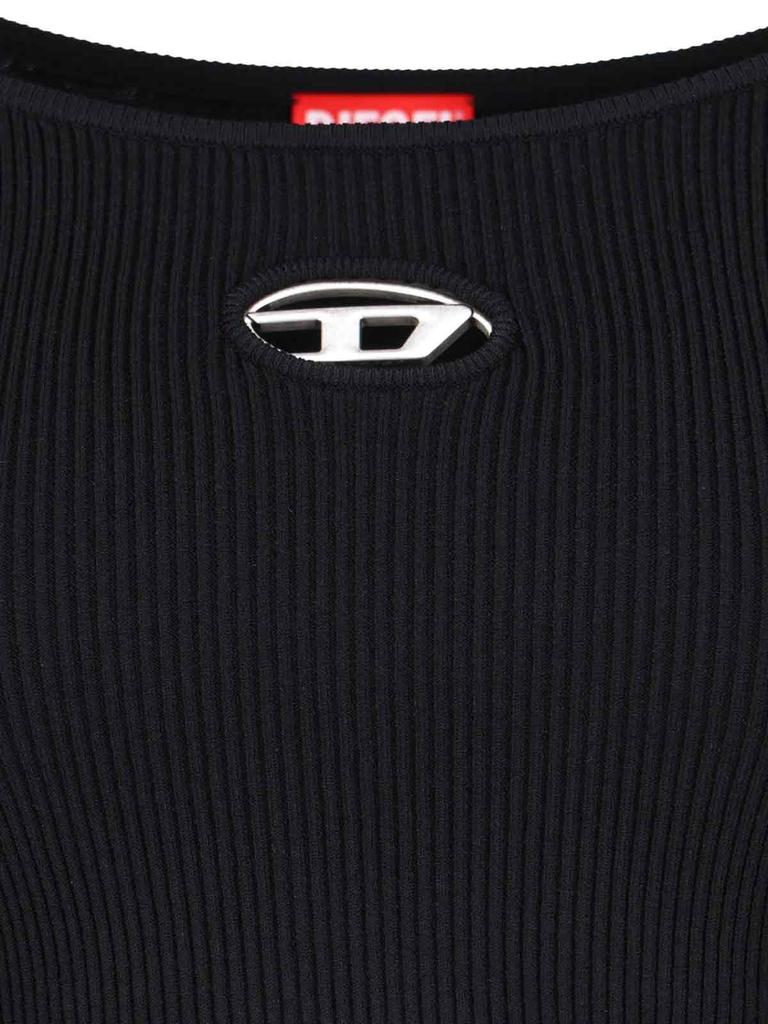 Diesel M-Vera-Ls Ribbed Knit Off-The-Shoulder Top – On Sale Now