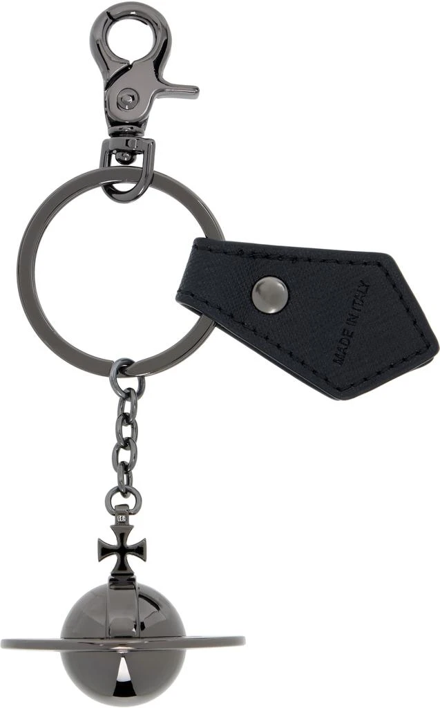 Vivienne Westwood Gunmetal 3D Orb Keychain 2