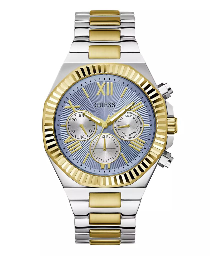 GUESS Men's Analog Two-Tone 100% Steel Watch 44mm