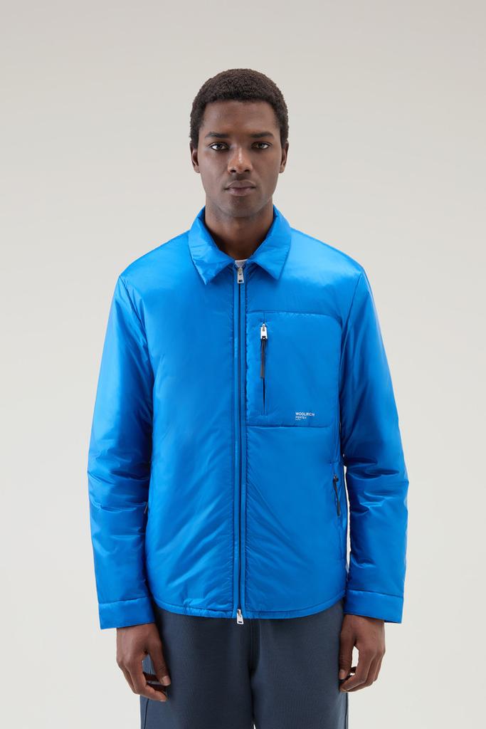 Woolrich Padded Overshirt in Recycled Pertex Quantum - Men - Blue