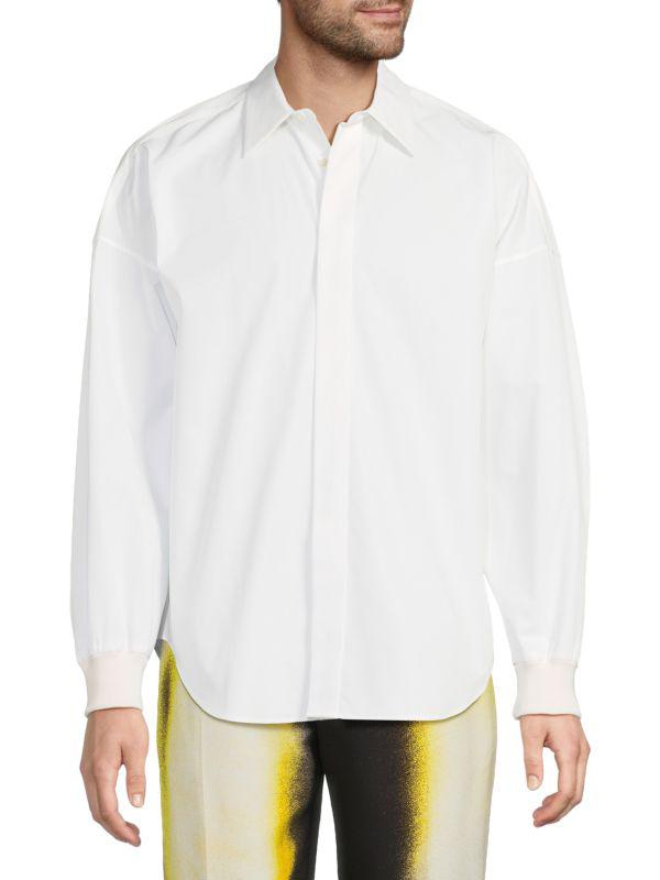 McQueen Curved Hem Cotton Shirt