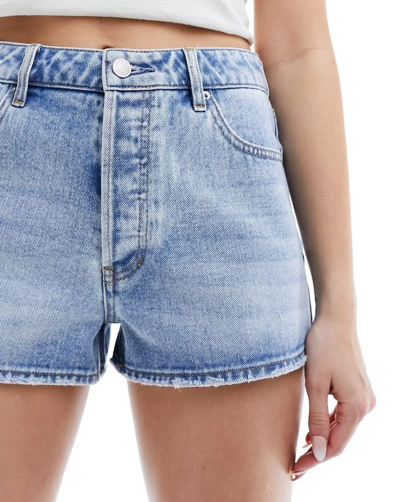 PacSun PacSun high rise festival denim shorts in medium indigo 4