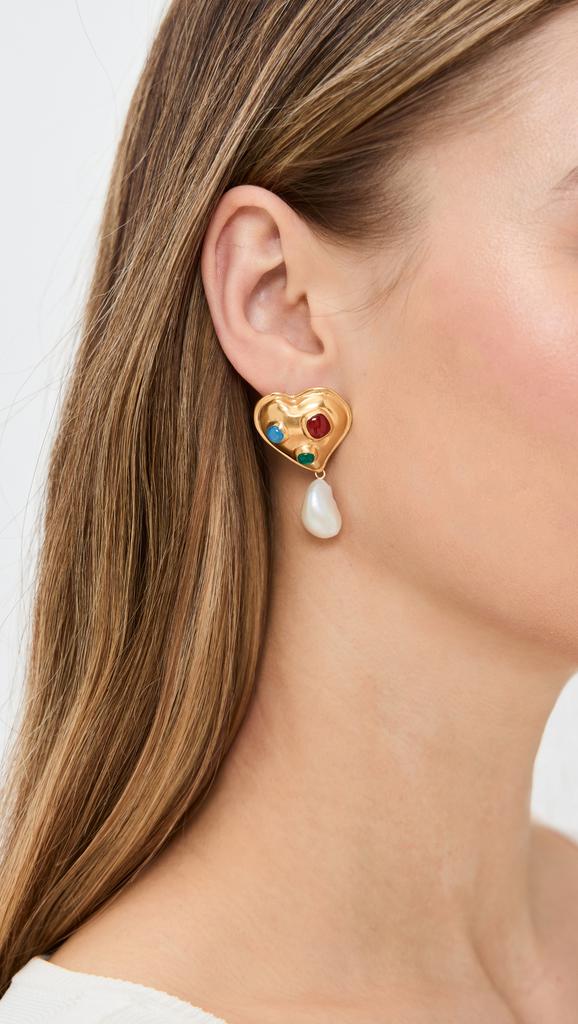 Missoma Rouje Heart Oversized Stud Earrings