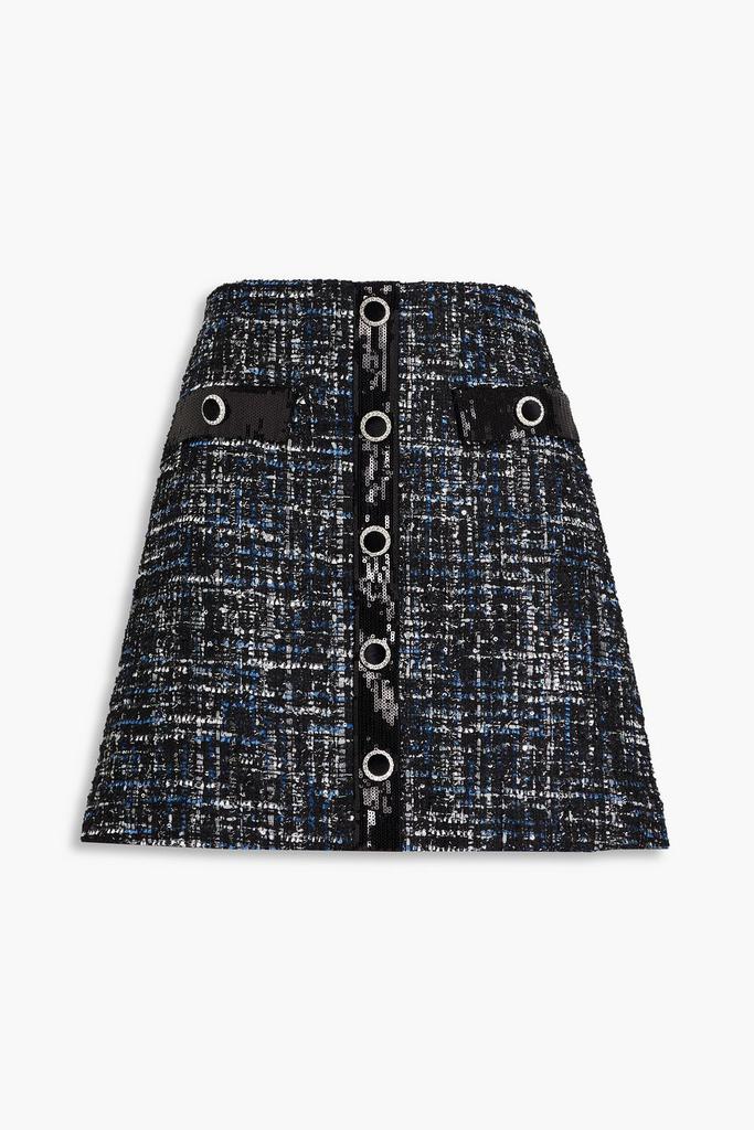 REBECCA VALLANCE Jacques embellished metallic tweed mini skirt