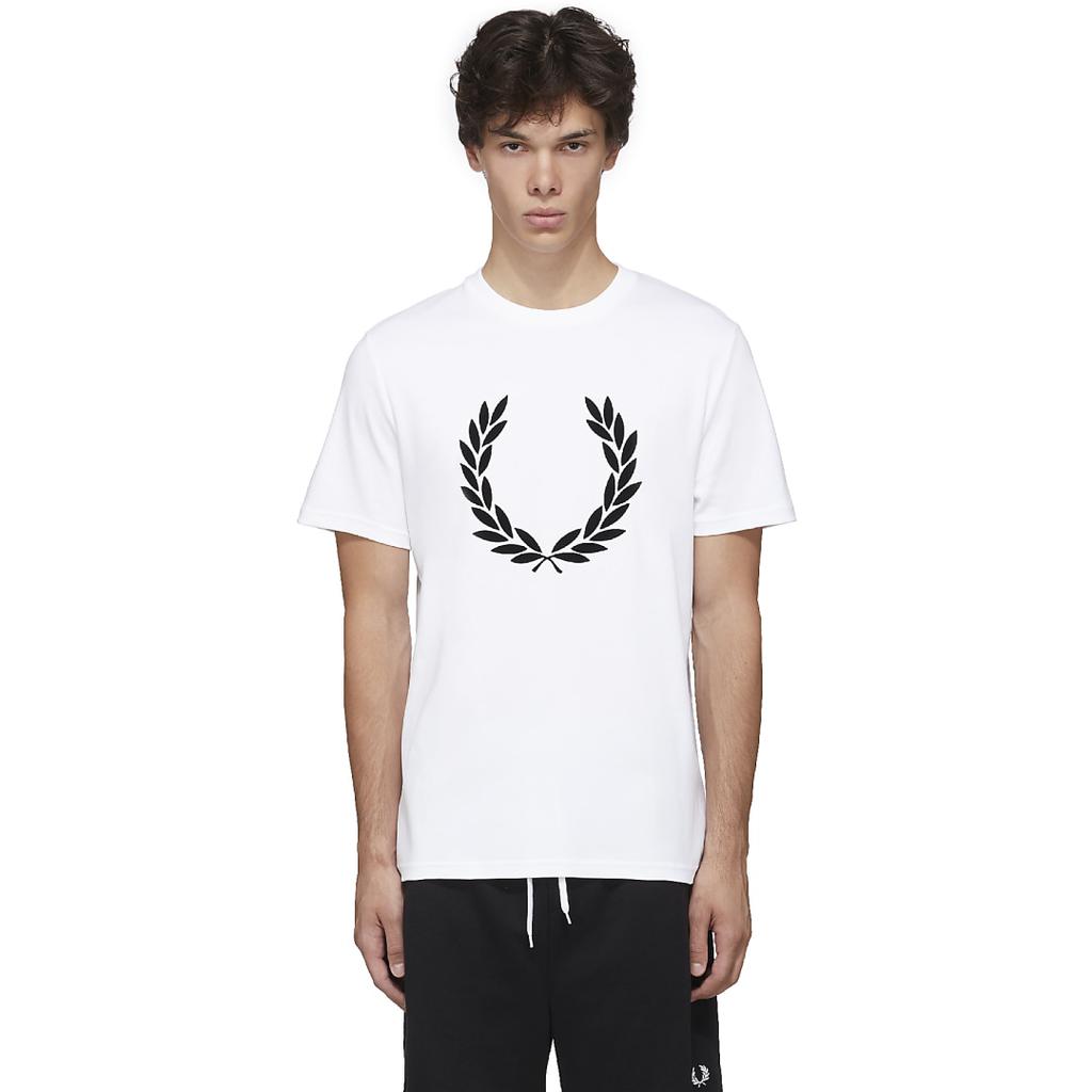Fred Perry Flock Laurel Wreath T-Shirt