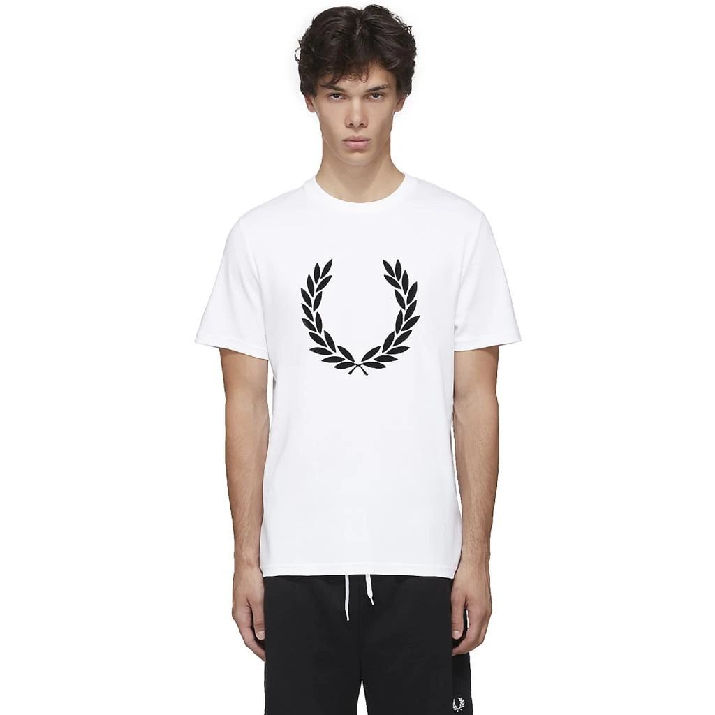Fred Perry Flock Laurel Wreath T-Shirt 1