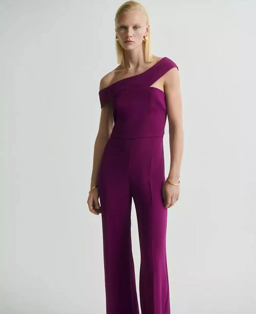 Mango Women's Asymmetric Neck Long Jumpsuit 2