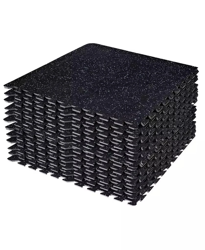 Sorbus High Density Rubber Interlocking Exercise Floor Tiles, 12 Piece Set (48 Sq Ft)