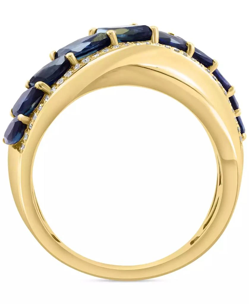 Effy EFFY® Blue Sapphire (1-3/4 ct. t.w.) 
Diamond (1/5 ct. t.w.) Statement Ring in 14k Yellow Gold 4