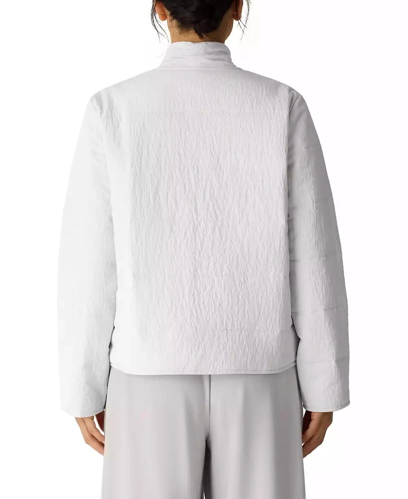 Eileen Fisher Women
s Round Neck Quilted Jacket 4