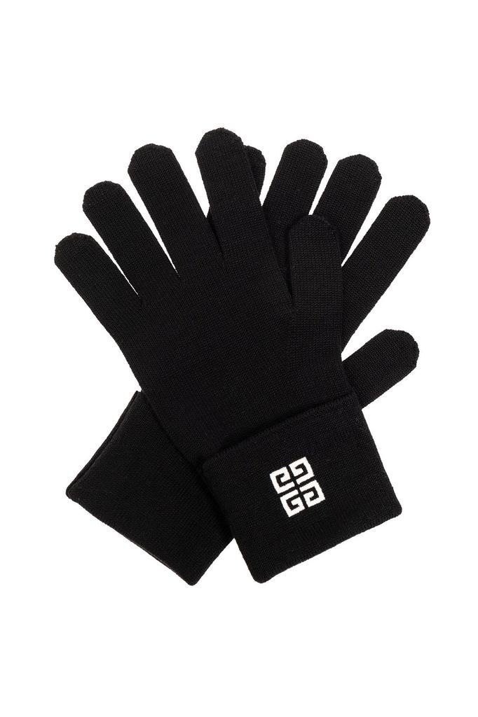 Givenchy Givenchy	 Logo Embroidered Gloves