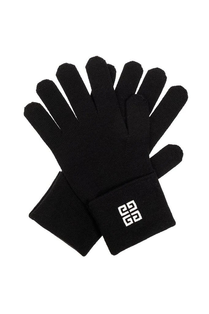 Givenchy Givenchy	 Logo Embroidered Gloves 2