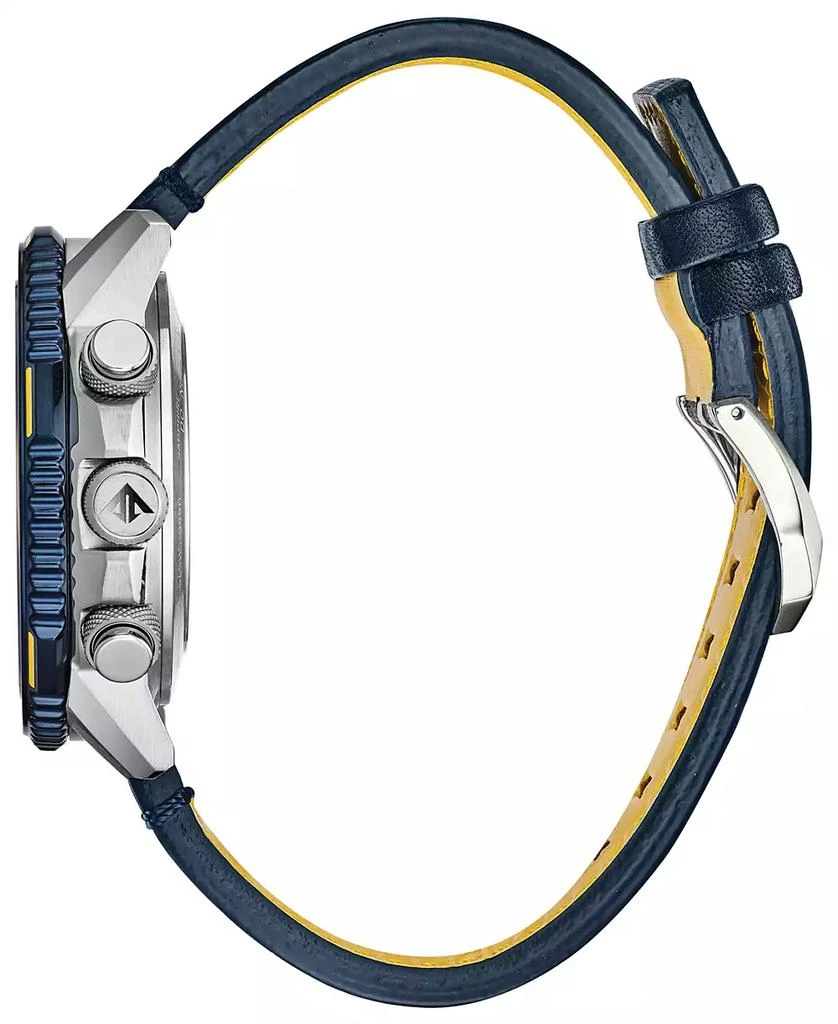 Citizen Eco-Drive Men's Analog-Digital Chronograph Promaster Blue Angels Skyhawk A-T Blue Leather Strap Watch 2