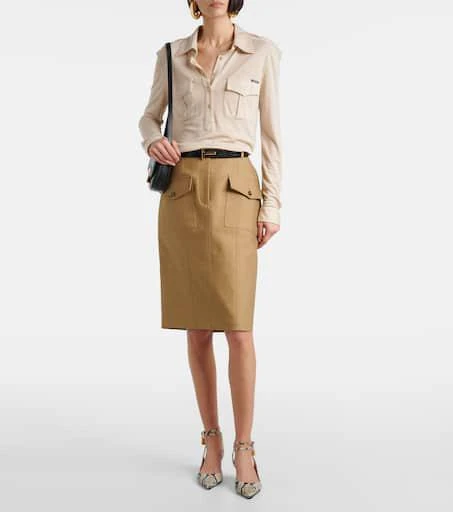 Tom Ford Padlock 55 snake-effect slingback sandals 3