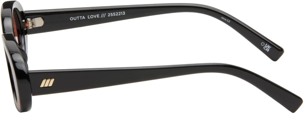 Le Specs SSENSE Exclusive Black 'Outta Love' Sunglasses 3