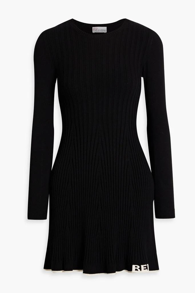RED Valentino Ribbed-knit mini dress 1